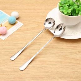 Kitchen Creative Stainless Steel Long Handle Spoon (Color: Silver, size: Z2)