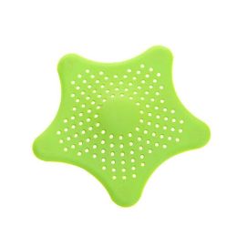 Creative Bathroom Shower Drain Cover Starfish Hair Filter Kitchen Sink Strainer (Color: green)