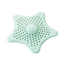 Creative Bathroom Shower Drain Cover Starfish Hair Filter Kitchen Sink Strainer (Color: light green)