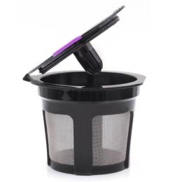 Reusable K Cups For Keurig Brewers Universal Fit For Easy To Use Refillable Single Cup Coffee Filter (Color: black single, size: 20ml)