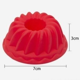 1/2/5/10 Pcs Spiral Ring Cooking Silicone Mold Bakeware Cups Cake Baking Mold Cake Decorate Tool (Color: Red, size: 2PC)