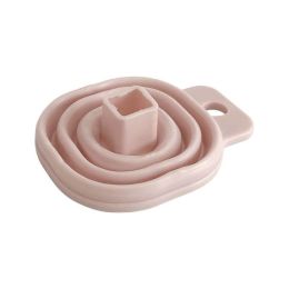 Mini Foldable Funnel Silicone Collapsible Funnel Folding Portable Funnels Be Hung Household Liquid (Color: pink)