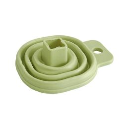 Mini Foldable Funnel Silicone Collapsible Funnel Folding Portable Funnels Be Hung Household Liquid (Color: green)
