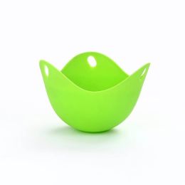 Silicone Egg Poacher Poaching Pods Cooker Boiler Egg Mold Bowl Rings Pancake Maker Tools (Color: green, size: 1pc)