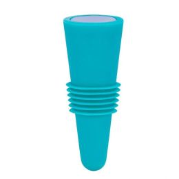 Wine Stopper,Silicone Sparkling Wine Bottle Stopper with Grip Top for Keep the Wine Fresh (Color: Blue)