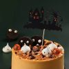 Halloween Cake Toppers DIY Cupcake Topper Castle Ghost Witch Vampire Pumpkin Cake Flags Kids Birthday Wedding Party Baking Decor
