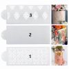 DIY Style Plastic Sugar Sieve Mold Fondant Printing Stencil Hollow Wedding Cake Stencil Edge Decor