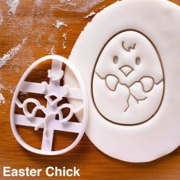 Cartoon Easter Egg Cookie Embosser Mold Cute Bunny Chick Biscuit Cutting Die Set Baking Cake Tool (size: Chick)