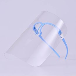 Kitchen Transparent Face Shield Anti-oil Onion Goggles Dust-Proof Face Protective Mask Reutilizable (Color: Blue, size: 1pc)