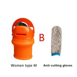 Silicone Thumb Knife Professional Harvesting Plant Knife Anti-Cut Finger Cover Garden Vegetable Gard (size: B(M))