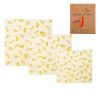 3pcs/set Reusable Waste Food Wrap Beeswax Wrap Sustainable Free Beeswax Food Storage Cloth Eco Frien
