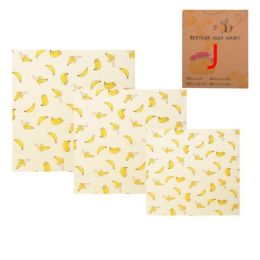 3pcs/set Reusable Waste Food Wrap Beeswax Wrap Sustainable Free Beeswax Food Storage Cloth Eco Frien (size: J)