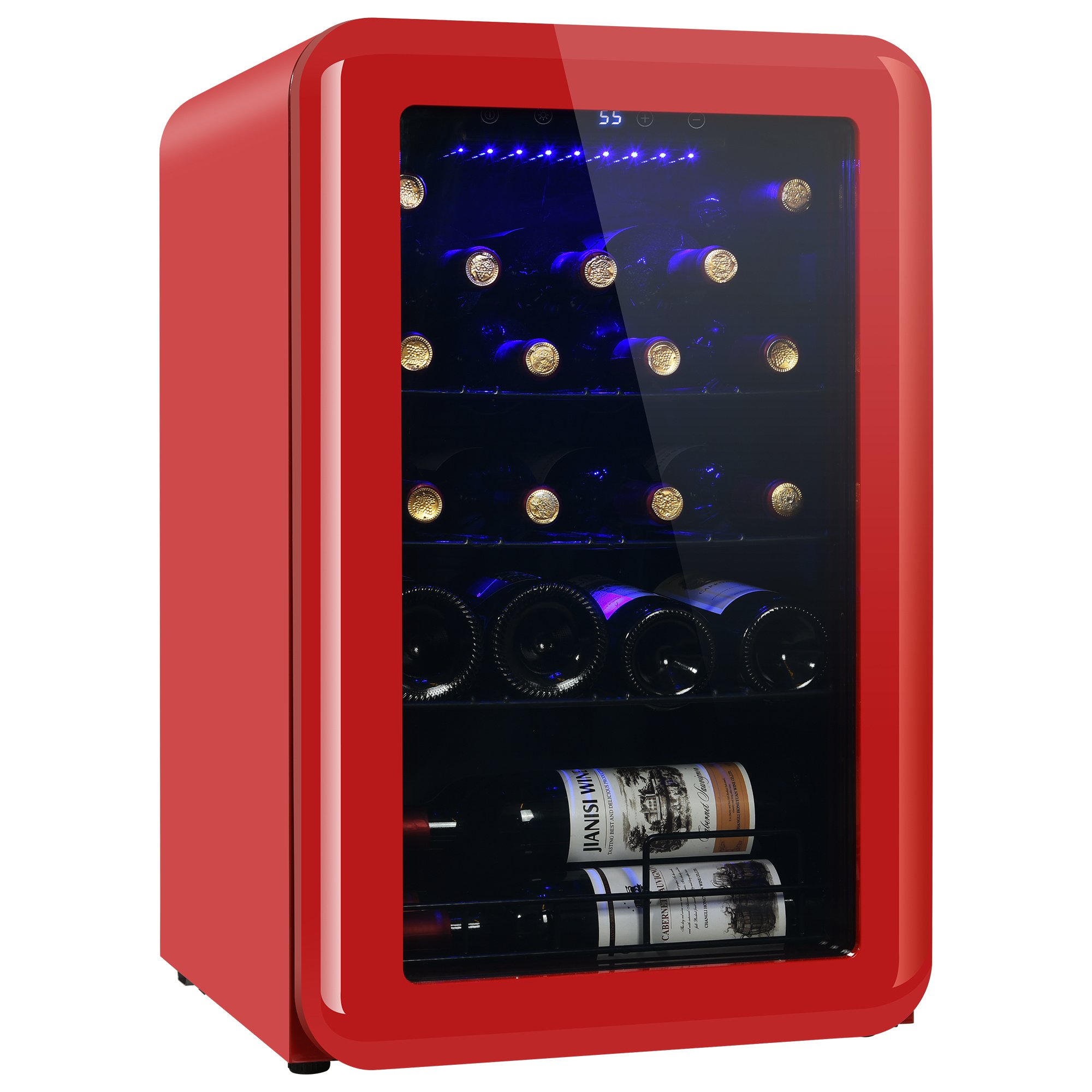 Wine Cooler Countertop Freestanding Wine Cellars Compressor System Champagne Chiller Digital Temperature Control UV-Protective Finish Max Load 24 Stan Wine Cooler Countertop Freestanding Wine Cellars Compressor System Champagne Chiller Digital Temperature Control UV-Protective Finish Max Load 24 Stan