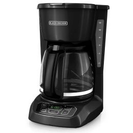 Home Button Multiple Cups Programmable Coffee Maker (Main Material: Plastic, Color: Black 1)