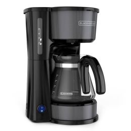 Home Button Multiple Cups Programmable Coffee Maker (Main Material: Stainless Steel, Color: Black)