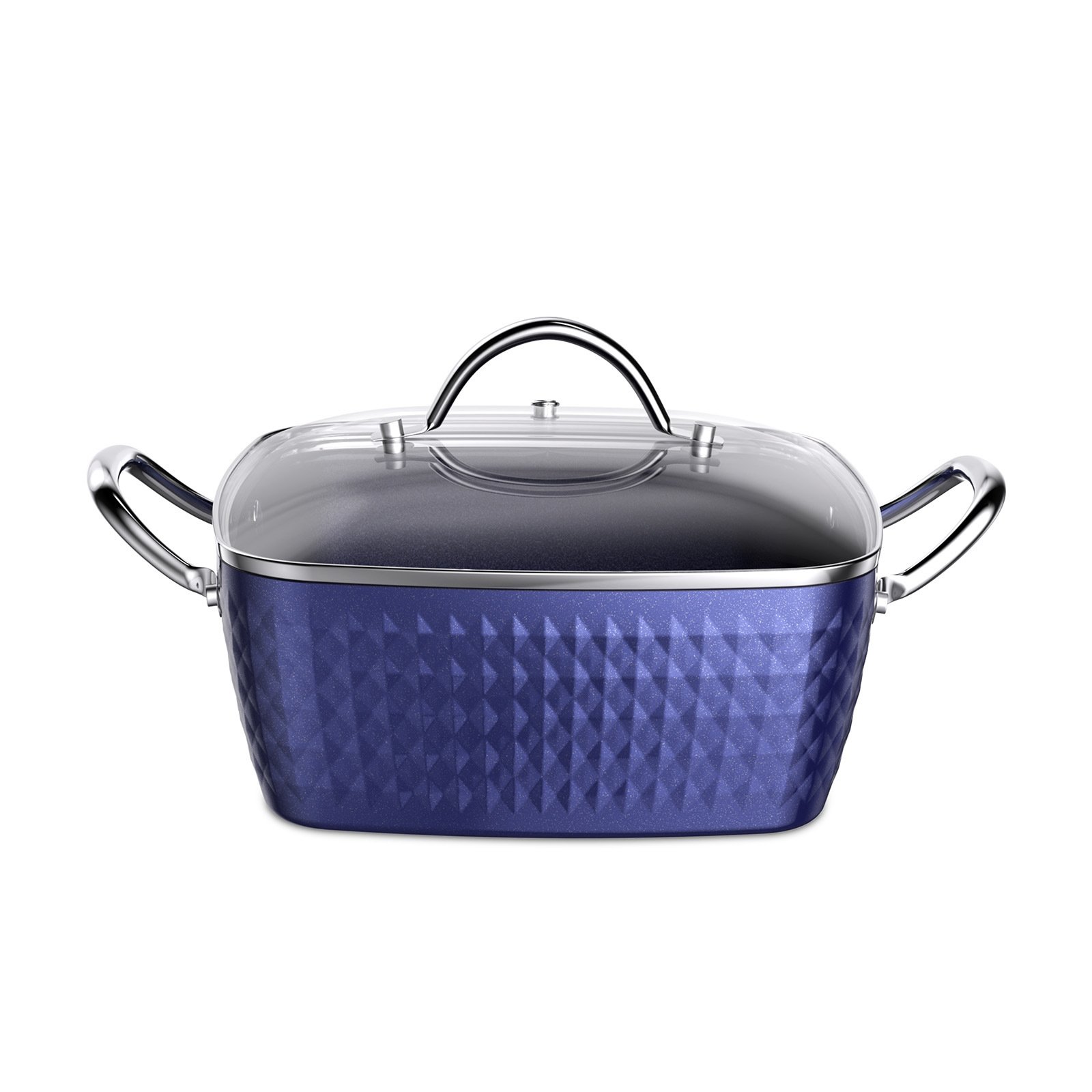 Casserole Dish, Square Induction Saucepan with Lid, 24cm/ 4L Stock Pots Non Stick Saucepan, Aluminum Ceramic Coating Cooking Pot - PFOA Free, Suitable Casserole Dish, Square Induction Saucepan with Lid, 24cm/ 4L Stock Pots Non Stick Saucepan, Aluminum Ceramic Coating Cooking Pot - PFOA Free, Suitable