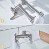 Pot Filler Faucet Wall-Mount for Kitchen Integrated Embedded NPT Thread Design Lead-Free Stainless Steel Faucet with 360Â° 2-Handle Folding Arms Rotat