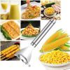 1 Pcs Corn Peeler Corn Planer Thresher Stainless Steel Corn Peeler for Corn On the Cob Corn Kernel Remover Tool Magic Corn Stripper Tool Corn Cutter C