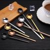 304 Stainless Steel Coffee Spoon Round head Korean Style Honey Dessert Gift Mixing Spoons
