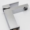 Aqucubic Deck Mounted UPC Basin Mixer Taps Single Handle Bathroom Faucet (Brushed Nickel)