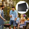 BBQ Grill Mat Non Stick Upgraded Model With Holes Reusable and Dishwasher Safe Black Mesh Fireproof