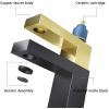 Aqucubic Deck Mounted UPC Basin Mixer Taps Single Handle Bathroom Faucet (Brushed Nickel)