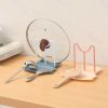 Kitchen Dish Pot Lid Storage Rack Countertop Punch-Free Spoons Holder Bracket
