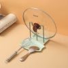 Kitchen Dish Pot Lid Storage Rack Countertop Punch-Free Spoons Holder Bracket
