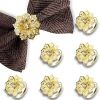 1/4/6pcs Napkin Rings Flower Napkin Ring Hollow Out Floral Metal Dinner Delicate Serviette Buckles for Wedding Party Holiday Christmas Banquet Table S