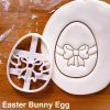 Cartoon Easter Egg Cookie Embosser Mold Cute Bunny Chick Biscuit Cutting Die Set Baking Cake Tool