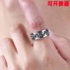 Anello Cavatappi Aprire Copertura Birra Artefatto Femminile Anello Aperto Birra Marea Maschio Vibrato Catena Girevole Coppia di Rotazione In Acciaio A