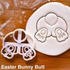 Cartoon Easter Egg Cookie Embosser Mold Cute Bunny Chick Biscuit Cutting Die Set Baking Cake Tool