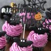 Halloween Cake Toppers DIY Cupcake Topper Castle Ghost Witch Vampire Pumpkin Cake Flags Kids Birthday Wedding Party Baking Decor