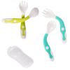 Baby Utensils Spoons Forks Set With Travel Safe Case Toddler Babies Children Feeding Training