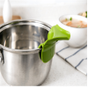 Anti-spillage Cookware Pot With Round Mouth Edge Deflector High Elastic Silica Gel Deflector Silica