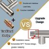 Pot Filler Faucet Wall-Mount for Kitchen Integrated Embedded NPT Thread Design Lead-Free Stainless Steel Faucet with 360Â° 2-Handle Folding Arms Rotat