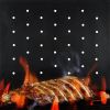 BBQ Grill Mat Non Stick Upgraded Model With Holes Reusable and Dishwasher Safe Black Mesh Fireproof