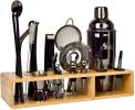 Svin Bartender Kit, 20 Piece Bar Tool Set with Bamboo Stand, Cocktail Shaker Set, Stainless Steel Bar Tools for Drink RT