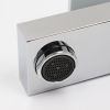 Aqucubic Deck Mounted UPC Basin Mixer Taps Single Handle Bathroom Faucet (Brushed Nickel)