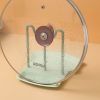 Kitchen Dish Pot Lid Storage Rack Countertop Punch-Free Spoons Holder Bracket