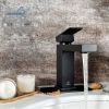 Aqucubic Deck Mounted UPC Basin Mixer Taps Single Handle Bathroom Faucet (Brushed Nickel)