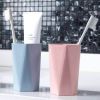 Nordic Style Thickened Wheat Straw PP Diamond Cup Gargle Cup Household Couple Toothbrush Shaped Pure