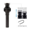 Aqucubic Deck Mounted UPC Basin Mixer Taps Single Handle Bathroom Faucet (Brushed Nickel)