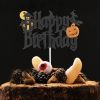 Halloween Cake Toppers DIY Cupcake Topper Castle Ghost Witch Vampire Pumpkin Cake Flags Kids Birthday Wedding Party Baking Decor
