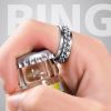 Anello Cavatappi Aprire Copertura Birra Artefatto Femminile Anello Aperto Birra Marea Maschio Vibrato Catena Girevole Coppia di Rotazione In Acciaio A