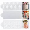 DIY Style Plastic Sugar Sieve Mold Fondant Printing Stencil Hollow Wedding Cake Stencil Edge Decor