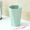 Nordic Style Thickened Wheat Straw PP Diamond Cup Gargle Cup Household Couple Toothbrush Shaped Pure