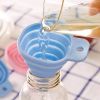 Mini Foldable Funnel Silicone Collapsible Funnel Folding Portable Funnels Be Hung Household Liquid