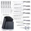 Commercial Home Kitchen Knife Sets 15 Piece With Block Chef Knives Hollow Handle Cutlery Set Etc