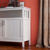 Free shipping Kitchen Storage Sideboard Dining Buffet Server Cabinet Cupboard, Free Standing Storage Chest with 2 Level Cabinets and Open Shelf, Adjus